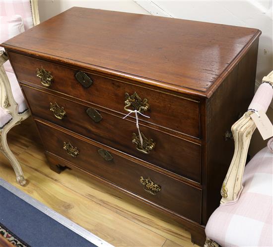 A George III mahogany chest of drawers